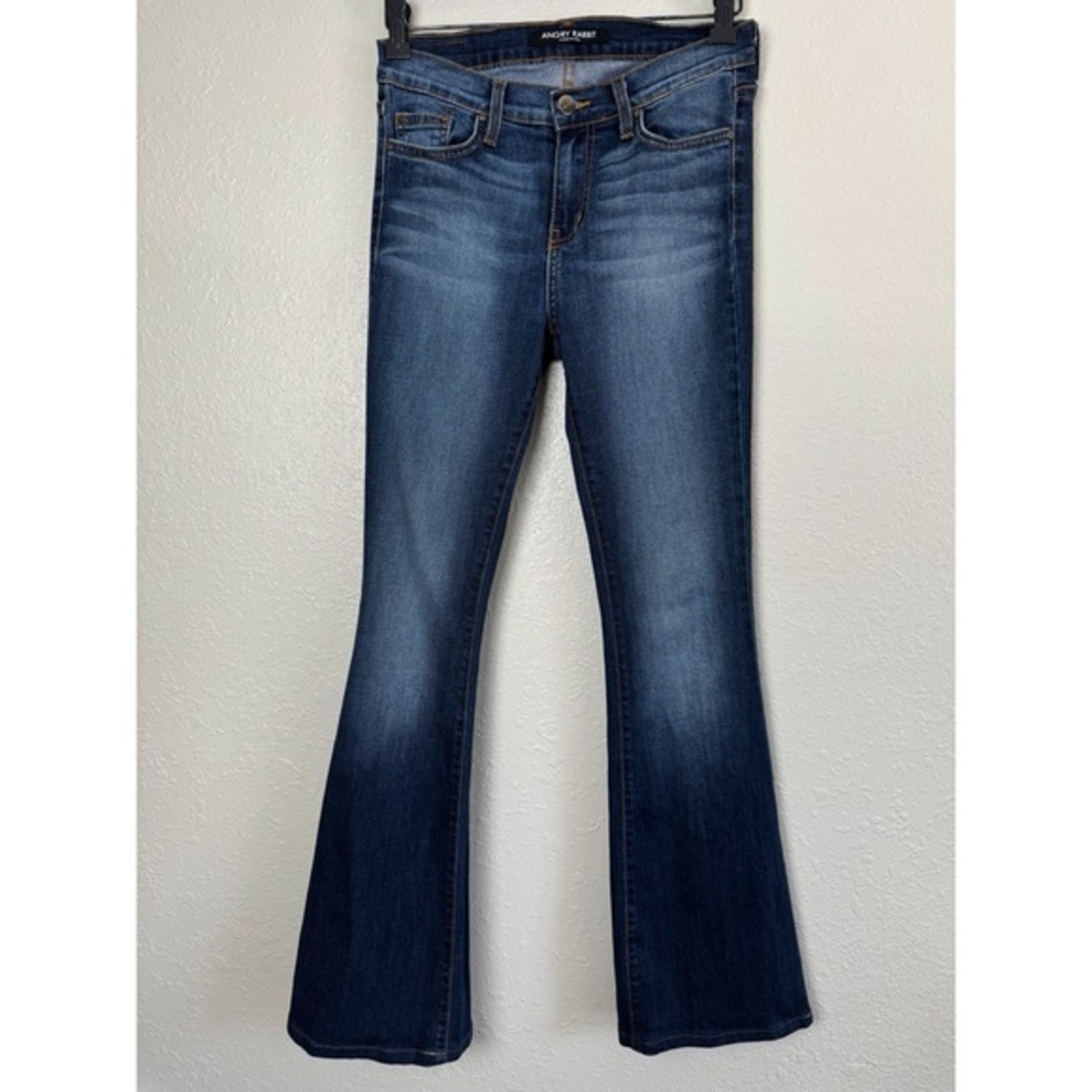 Angry Rabbit flare jeans dark wash mid rise 26/3‎ - Picture 2 of 11